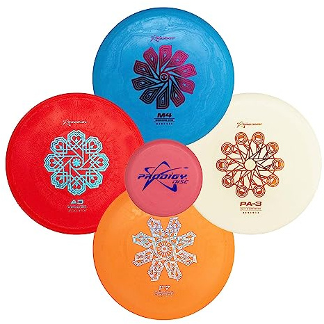 Prodigy Disc Set da 200 dischi da golf in plastica | Set di dischi da golf per principianti | Set di 4 dischi | Include putter, midrange, driver fairway, driver di distanza, mini dischi da golf | Set