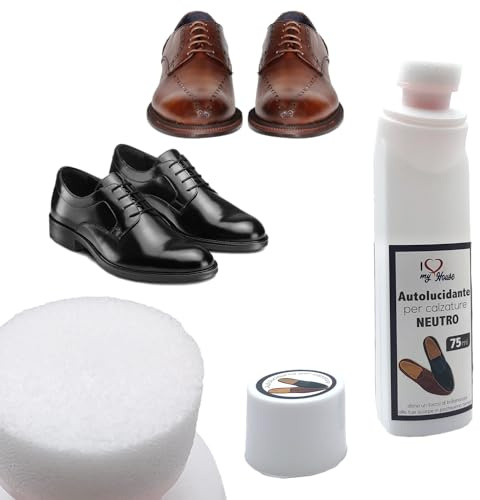 BullTek Crème Polissante Instantanée 75ML, Brillant avec Éponge, Renouveler et Ravive la Peau de Chaussures, Sacs, Bottes - Autolucidant pour la Protection et l'éclat du Cuir