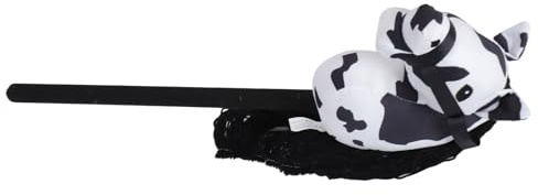Syrisora 70 cm Hohes Plüsch-Pferdestock-Spielzeug, Süßer Ausdruck, 2 Soundeffekte, Outdoor-Stoffstockpferd, Stockpferd mit Holzrädern, Steckenpferdfell, Echtes Pferdespielzeug, (Weiß)