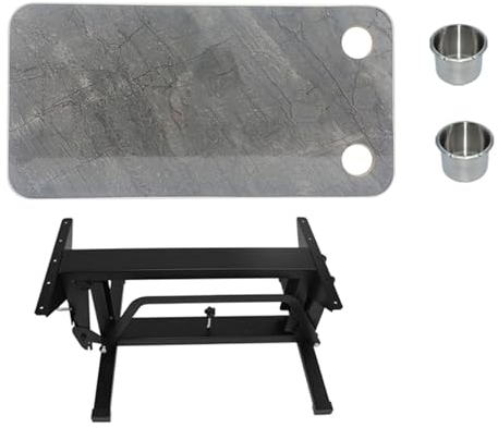 TRUNXUCL RV Wandklapptisch mit Einstellbarer Höhe, Multifunktionaler Klappbarer Campingtisch für Wohnwagen und Wohnmobile, Belastbar Bis 250 Kg, Esstisch für den Außenbereich für Wohnmobile und Wohnwa