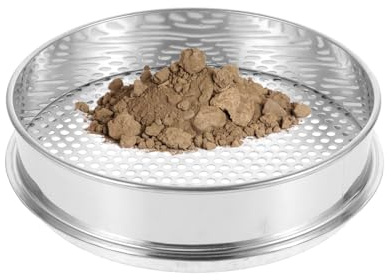 NAKUL Tamis Jardinage en Acier Inoxydable,Tamis Sable Rond,Tamis Cuisine,Tamis à Compost Fin pour Terre et Pierres diamètre 35 cm