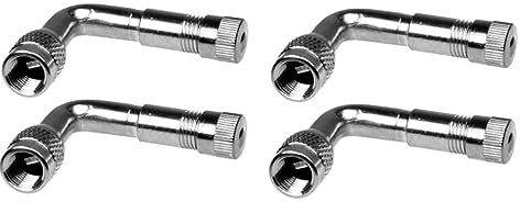 iplusmile 4 Stück 90 adapter Autoventilverlängerung Metall Ventilverlängerung Ventilschaftverlängerungen 90 Grad Ventilschaftverlängerung Autoadapter Kfz-Verlängerungsadapter