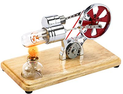 KOSINGNA Mini Hot A Stling Engine Motor Model Colorful LED Electricity Power Generator Educational Science Kit for Kids Children