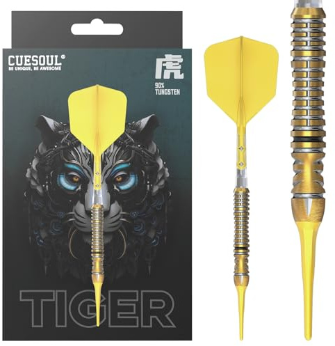 CUESOUL Chinese Zodiac Series 18 g/19 g/20 g Soft Tip 90% Wolfram Dart-Set mit integriertem ROST T19 Flight