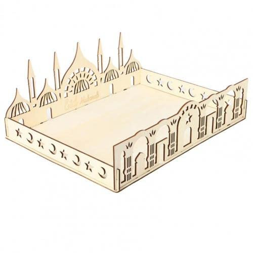 UPLKECNZD Plateau à Fruits rectangulaire Creux en Bois à Faire soi-même, Plateau de Service pour Plats à Fruits, Base pour Plat à Fruits à la Maison