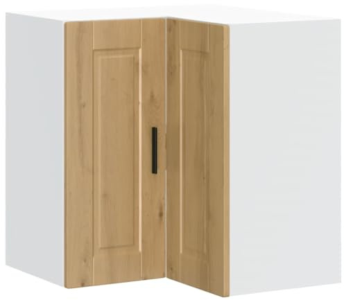 vidaXL Küchen-Eckhängeschrank Porto Artisan-Eiche Holzwerkstoff