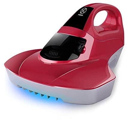 Milbensauger Mit Uv Licht Milben Handstaubsauger Mit HEPA-Filter Milbenstaubsauger Für Milben Und Staubreiniger 99,99% Der Bakterien Beseitigen Und Milben Für Matratzen, Kissen, Vorhänge, Sofas(Red)