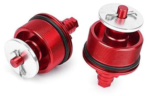 BWZJS 41 mm vordere Gabel-Stoßdämpfer-Einstellschraube, Bolzen-Kappen-Abdeckung, rot, CNC, for Motorradmodell CB400 vordere Stoßdämpferkappe