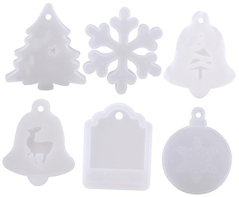 DIYEAH 3 Series Moldes De Silicona De Navidad Chocolate De Tarta De Queso Molde Casero Marcos De Bricolaje De Navidad Para Hacer Colgantes Gel De Sílice 6 Piezas*3