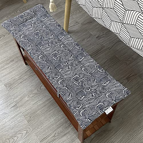 Cuscino per Panca da Esterno, 2/3 posti, Rettangolare, con Cinghie di Fissaggio, per mobili da Giardino, Patio, Interni ed Esterni, Altalena, per Cucina, Sala da Pranzo, Ufficio, 170 * 35 *