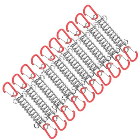 XuQiZZpp Tenditore a molla per tenda da campeggio, ad alta elasticità, in acciaio inox, con gancio fisso