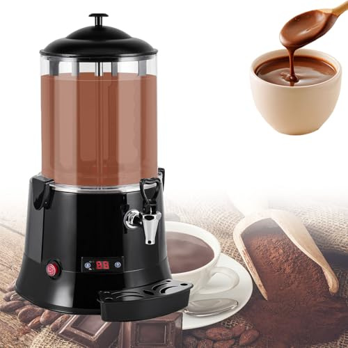 Sunseota Machine à Chocolat Chaud Commerciale 10L, Chauffe-Distributeur de Chocolat Chaud pour Machine électrique, pour Chauffer Le Chocolat, Le café, Le Lait, Le thé, Le jus de thé,10L