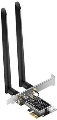 Correa Adattatore WiFi 6E 5400Mbps BT5.2 Scheda di Rete Wireless PCI-e AX5400 Scheda WiFi 6E PCI-e 2.4G/5G/6Ghz per Win10 Win11