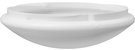 Generisch Lampenabdeckung Rund 24,5cm - Ersatz-Lampenschirm aus Kunststoff für Deckenleuchte & Notbeleuchtung - Ersatzglas-Optik mit Drehverschluss-Öffnung - Lichtdiffusor für Flur, Bad & Schlafzimm