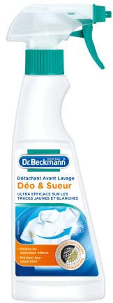 Dr. Beckmann Détachant Avant Lavage Déo & Sueur | Ultra efficace sur les traces jaunes et blanches | 250 ml