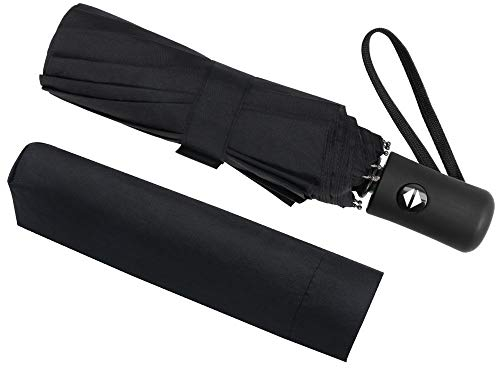 Vicloon Folding Umbrella, 8 Ribs Compact Windproof, Auto Open/Close, Sturdy Reinforced Canopy, Portable for Men & Women