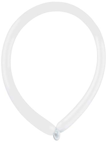 Amscan 9905499 - Palloncini in lattice Decoratore Modellismo Standard E160, 100 pezzi, bianco, palloncino modellabile