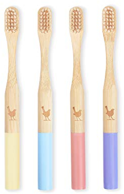 Native Birds Kids Bamboo Toothbrush with Soft Bristles