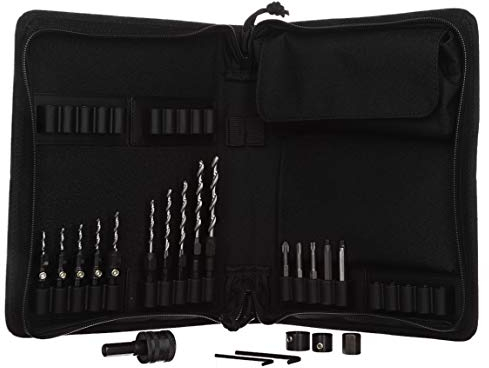 Snappy Tools Deluxe Tool Book, Maker's Edition, 5-tlg. Senker, 5-tlg. Bohrer-Adapter, 5-tlg. Scharnier-Bits, 5-tlg. Schraubendreher-Bits, 3-tlg. Steckschneider, 3-tlg. Senkbohrer, 48019, Starter Kit