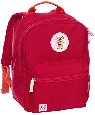 SIGIKID 25148 Rucksack Hund Recycling Green Mädchen Accessoires empfohlen ab 3 Jahren rot, 30x24x11 cm