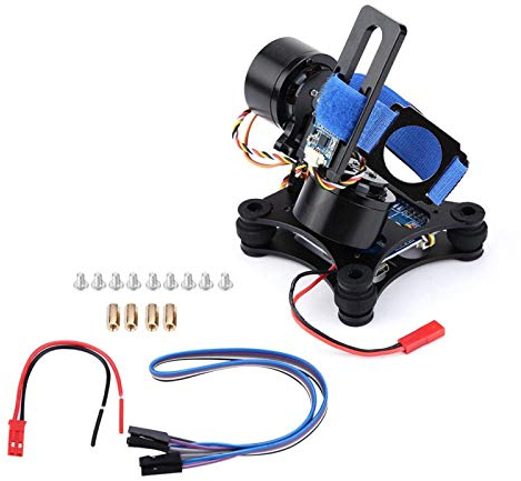 Kuuleyn Drone Gimbal, Carte de cardan sans Brosse en métal Noir en Alliage d'aluminium quadrirotor vidéo en Direct pour GoPro 3/3+/4 caméra RC Drone Partie BGC 2.2(Noir)