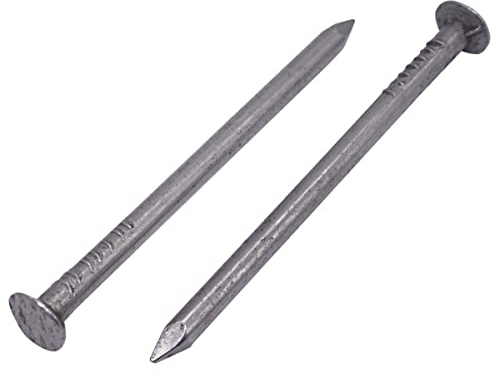 Paquete de 300 clavos de construcción de acero al carbono de 3,5 x 60 mm, cabeza redonda plana, clavos de alambre común, carpintería (300, 3,5 x 60 mm)