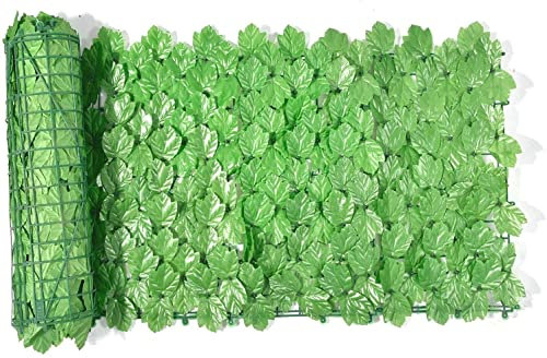 Künstliche Efeu Hecke Sichtschutz Sichtschutzwand Landschaftsbau Gartenzaun Balkonschirm Grün Kunststoff Garten Sichtschutzzaun HXJDP220705(Color:,Size:100x1000cm)