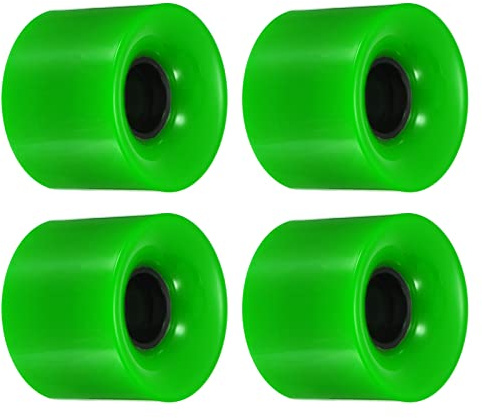PATIKIL 60mm Longboard Ruote, 4pz Skateboard Ruote Street Ruote per Skateboard Cruiser Ruote Sostituzione 78A, Verde