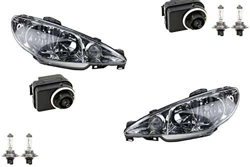 Johns, Scheinwerfer passend für Peugeot 206 CC 98-w mit H7 Links Rechts inkl Stellmotor