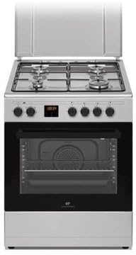 Cuisiniere gaz CONTINENTAL EDISON CECG60FCS1 - 4 feux - L59,8 x P61 xH83cm- Silver