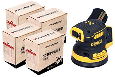 DeWalt DCW 210 N sladdlös excenterslipmaskin, 18 V, 125 mm borstlös solo, 1 x verktygsbrothers TURTLE slipskivor set