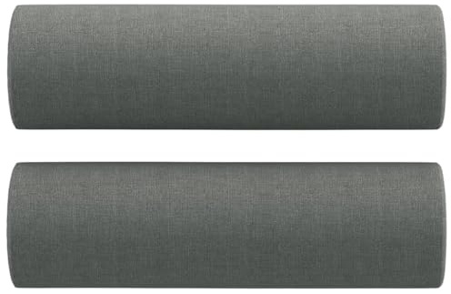vidaXL 2X Cojines Decorativos Almohada para Sofá Silla Sala de Estar Salón Dormitorio Habitación Coche Hogar Interior Tela Gris Oscuro