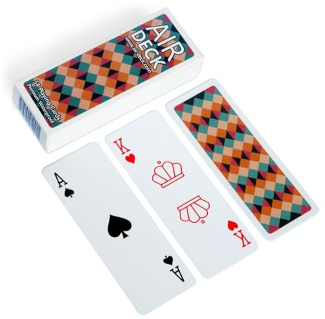 Air Deck - Leichte und kompakte Spielkarten für die Reise - 54 Karten, Kartenspiel Urlaub, Kartendeck (Geometric)