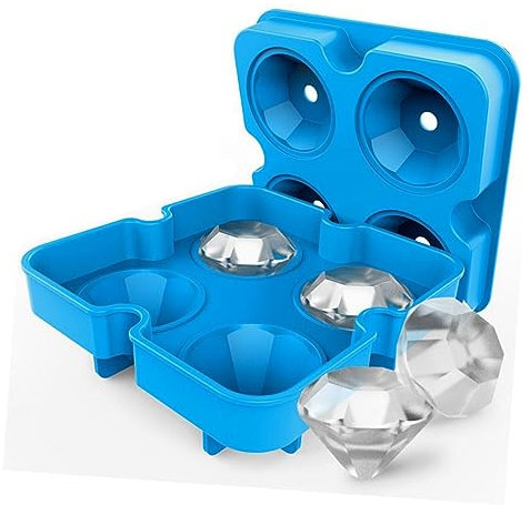 4 Runder Eiswürfel Silikonschale Backform Diamant-eisschale Rundes Tablett Seifenformen Aus Silikon Whiskey-eisform Kreis Silikonform Eismaschine Shuixinxuan-kuchen Süssigkeit 3d