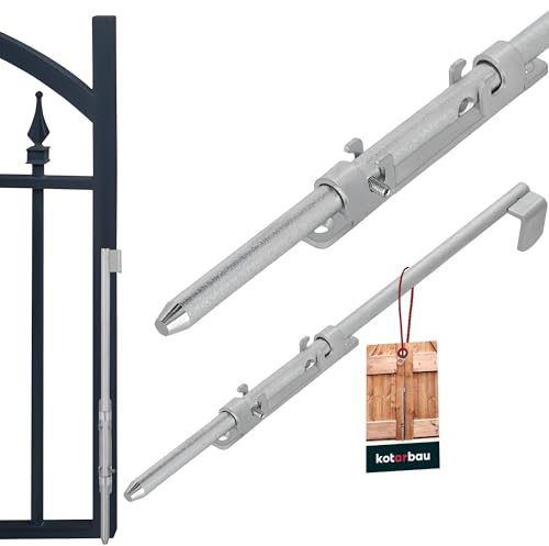 KOTARBAU® Torriegel Schubriegel 500 mm verzinkt Bolzenriegel lang Türriegel abschließbar außen Tor Riegel Gartentor