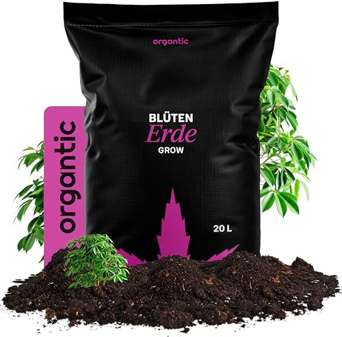 Organtic Bloom Spezial-Erde - Optimiert für die Blütephase, unterstützt Maximale Blüte und Ertrag, Umweltfreundlich, 20 Liter, Made in Germany