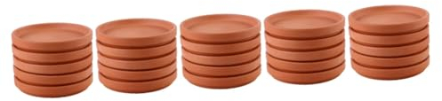 BESPORTBLE 25 Pièces Plateau de jardinière en Terre Cuite Plaque de Pot de Fleur Pots pour Plantes d'extérieur jardinières Dessous de Pot de Fleur Support Pot de Fleur Pot de Fleur Interieur