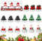 YBCCBY 18 Pieces Christmas Tealight Candles Christmas Shaped Candle Xmas Decoration Paraffin Candles, Santa Claus, Snowman, Pine Cone, Christmas Tree and Gift, House Candles for Christmas Decoration