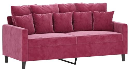 HETFTJN Recamiere Schlafsofa Bigsofa Lounge Sofa - 2-Sitzer-Sofa Weinrot 140 cm Samt für Schlafzimmer Büro Relaxationsraum Sitzzimmer