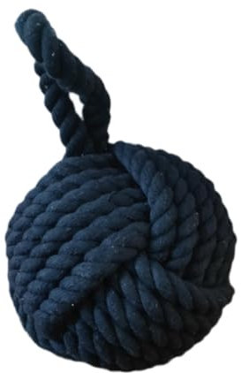 Colcolo Butée de porte lestée, butée de porte, corde, nœud, portable, facile à utiliser, décoration, butée de porte nautique, protection de porte pour chambre, Bleu
