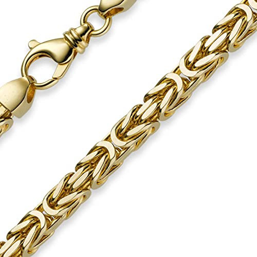 8mm Armband Armkette Königskette aus 750 Gold Gelbgold 22cm Herren
