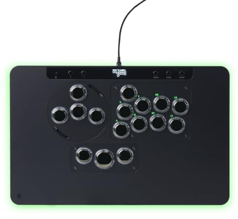 Haute42 - Palo de arcade sin palanca: barra de arcade sin palanca, serie X con RGB ambiental e interruptor de bloqueo de torneo, palo de arcade con interruptores de helado Kailh, controlador de arcade