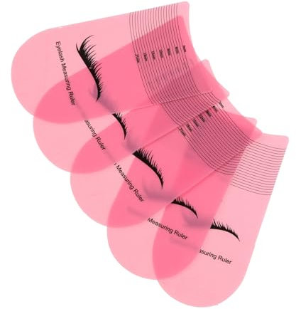 Ipetboom 5 Stück Wimpernmesslineal Aus Kunststoff Präzise Wimpernlängenmesser Für Wimpernverlängerung Symmetrische Messung Für Wimpernstylisten