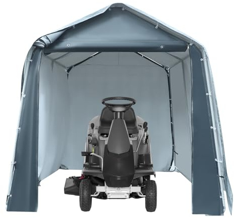 Garagetält utrustningsskjul cykelgarage 240 x 240 x 240 cm, vattentätt tält med dragkedjedörr, 5,7 m² carportält med UV-skydd bärbara cykelskjul förvaringstält