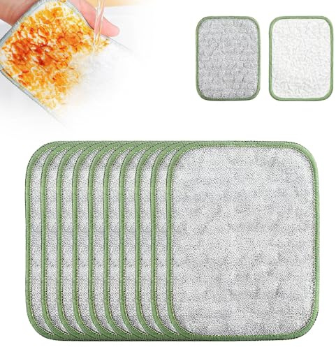 PETUPS Multipurpose Wire Dishwashing Rags for Wet and Dry, 2026 Reusable Metal Scrubbing Pads Sponge Cloths Towels Clean, Non Scratch Wire Dishcloth for Kitchen, Sinks, Pots, Pans (10pcs)