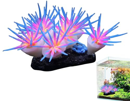 Huayeex Aquarium-Dekorationen, weiche Silikon-Korallenornamente für Aquarien, Landschaftsgestaltung, Dekorationen für Wohnheim, Zuhause, Wohnung, Hotel