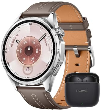 HUAWEI WATCH GT 6 46 mm Grigio + FreeBuds SE 3 Nero, Smartwatch, Display AMOLED da 1,47 pollici, Fino a 21 giorni, Ciclismo, Oltre 100 Modalità Sportive, iOS e Android, Funzione NFC, GPS
