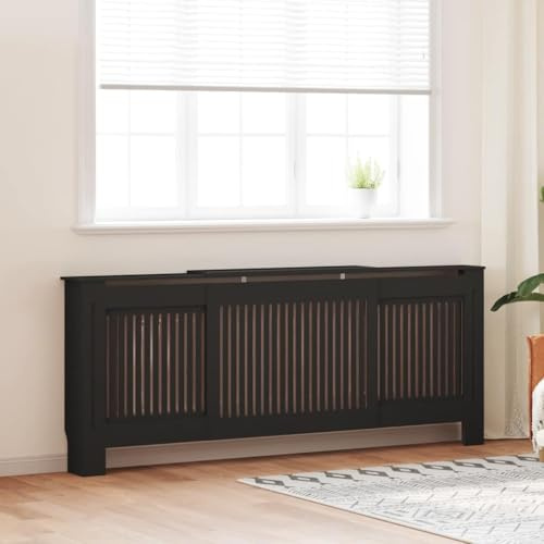 MDF Radiator Cover Black 80.7, Heating Radiator Accessories, 325548