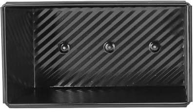 Sxhlseller Molde para Pan Robusto y con Revestimiento Antiadherente para Pan de Sándwich Casero, Molde para Hornear Fácil de Limpiar - 20,6 X 11,8 Cm (Negro sin tapa)