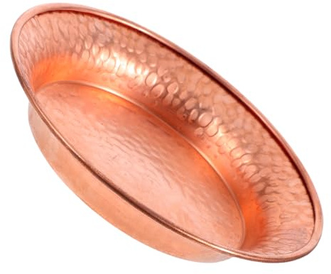 Ipetboom Ciotola in Rame Martellata a Mano 115 CM Ciotola Decorativa Buddista per Offerte e Salse Piatto Multifunzione per Gioielli e Rituali Artigianato Culturale Tradizionale